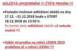 ŠJ - DŮLEŽITÉ INFO